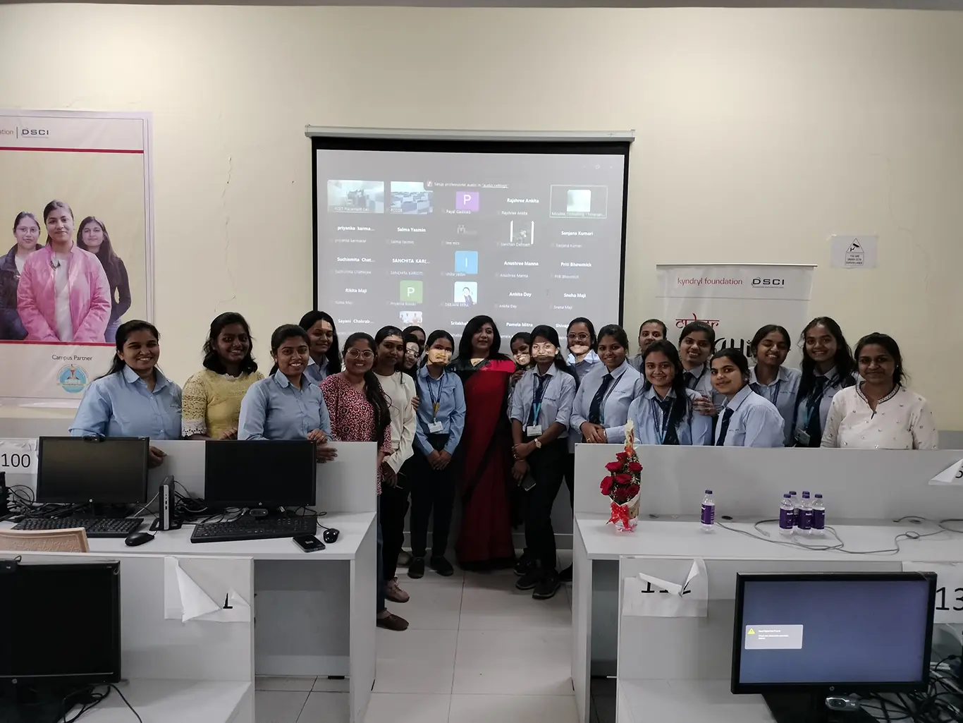 Team BNY interacts with students on Women's Day